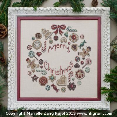 click here to view larger image of Cookies Christmas Wreath (chart)
