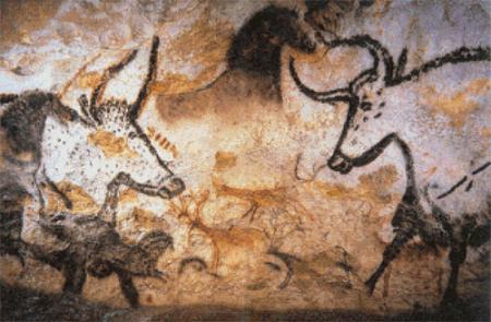 Aurochs, Horse, and Deer - Lascaux Cave