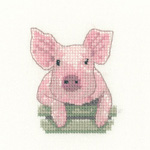 Pig - Little Friends collection - Aida kit