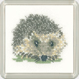 click here to view larger image of Hedgehog - Little Friends - Coaster kit (counted cross stitch kit)