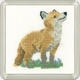 click here to view larger image of Fox Cub -Little Friends - Coaster Kit (Susan Ryder and Valerie Pfeiffer) (counted cross stitch kit)
