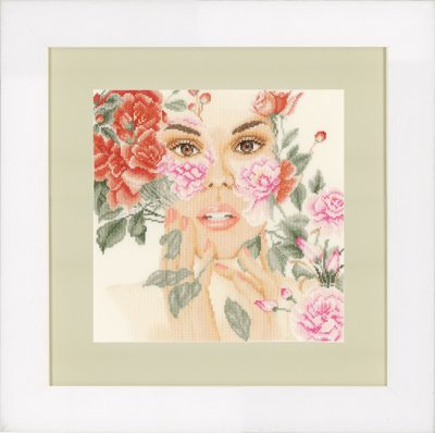 click here to view larger image of Flower Face - Aida (counted cross stitch kit)