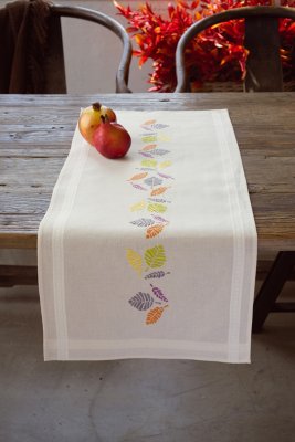 Colorful Leaves Table Runner