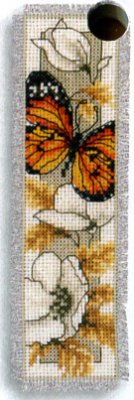 click here to view larger image of Butterfly on Flowers V (counted cross stitch kit)