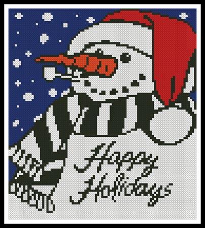 click here to view larger image of Snowman Greeting (chart)