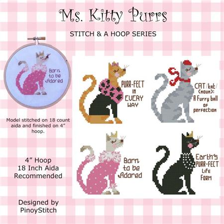 Stitch & a Hoop Pattern - Ms Kitty Purrs