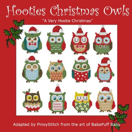 click here to view larger image of Hooties Christmas Owls Minis - A Very Hootie Christmas (chart)