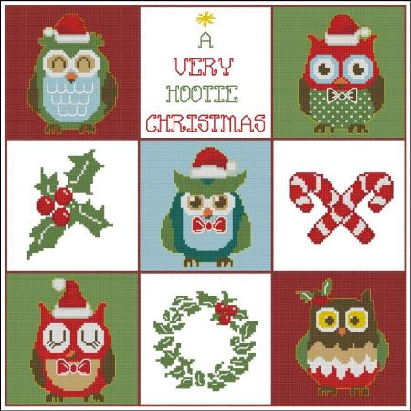 click here to view larger image of Hooties Christmas Owls Sampler (chart)