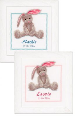 click here to view larger image of Cute Bunny (Boy or Girl) (counted cross stitch kit)