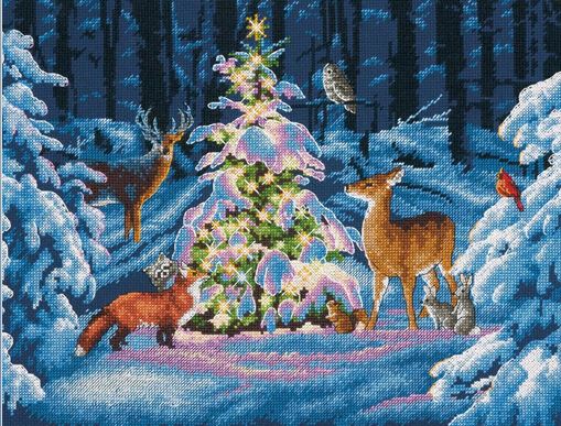 click here to view larger image of Woodland Glow (counted cross stitch kit)