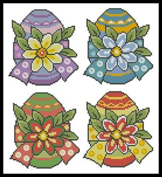 click here to view larger image of Floral Easter Eggs (Alenka) (chart)
