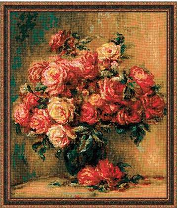 Bouquet of Roses after Pierre-August Renoir's painting