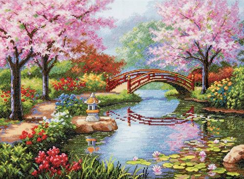 click here to view larger image of Japanese Garden (counted cross stitch kit)