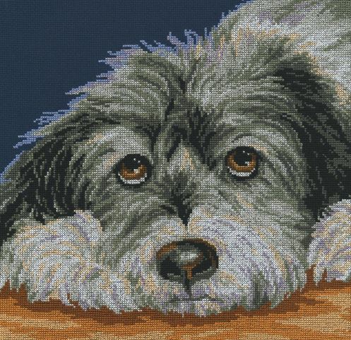 click here to view larger image of Dog Melancholy (counted cross stitch kit)