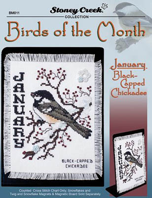 click here to view larger image of Birds of the Month - January (Black Capped Chickadee) (chart)
