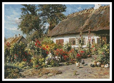 Cottage Garden with Chickens, A (Peder Mork)