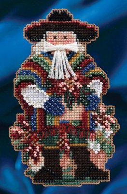 click here to view larger image of Feliz Navidad Santa (counted cross stitch kit)