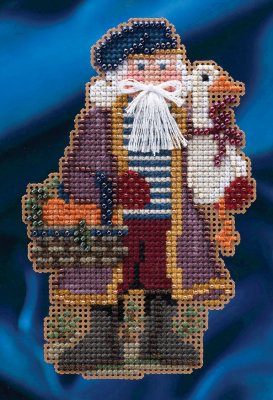 click here to view larger image of Joyeux Noel Santa (counted cross stitch kit)