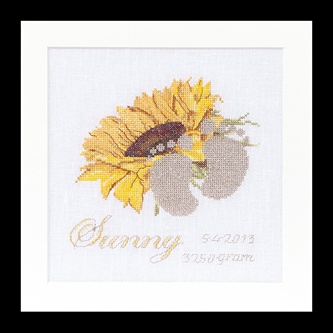 click here to view larger image of Birth Sampler - Sunny - Aida (counted cross stitch kit)