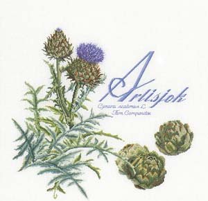 click here to view larger image of Artichoke (on white) (counted cross stitch kit)