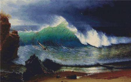 click here to view larger image of Shore of the Turquoise Sea, The  (Albert Bierstadt) (chart)