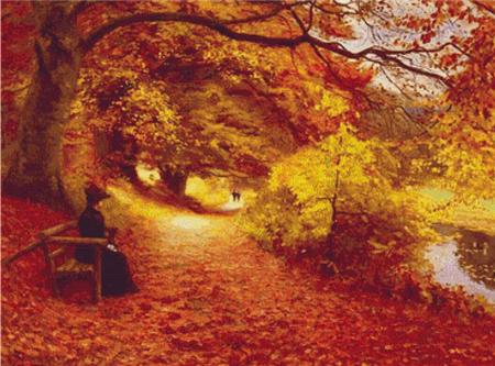 Wooded Path in Autumn, A  (Hans Andersen Brendekilde)