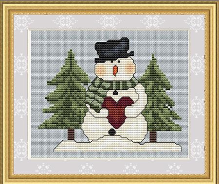 click here to view larger image of Cozy Snowman (chart)