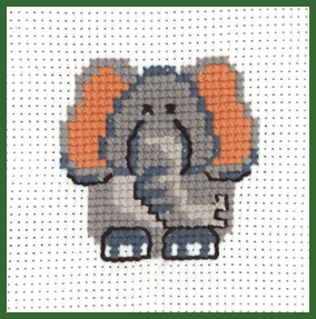 click here to view larger image of Elephant - My First Kit (counted cross stitch kit)