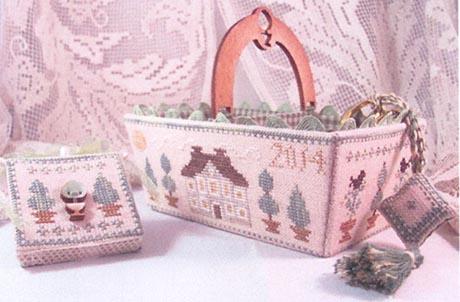 click here to view larger image of Green Days Sewing Basket ()