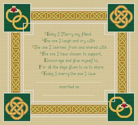 click here to view larger image of Celtic Wedding Memory (chart)