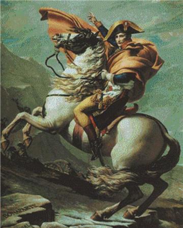 Napoleon Crossing the Alps at the St Bernard Pass, 20th May 1800  (Jacques-Louis David)