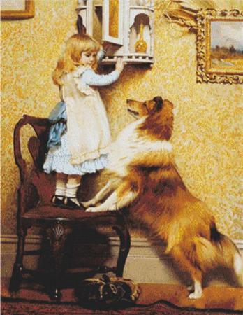 Little Girl and Her Sheltie, A