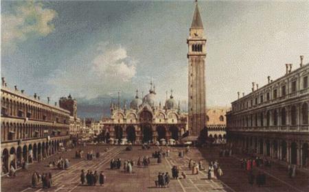 Piazza San Marco with the Basilica  (Canaletto)
