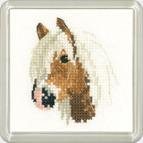 click here to view larger image of Palomino Pony - Little Friends Coaster Kit (counted cross stitch kit)