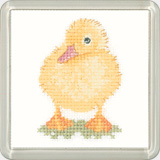click here to view larger image of Duckling - Little Friends Coaster Kit (counted cross stitch kit)