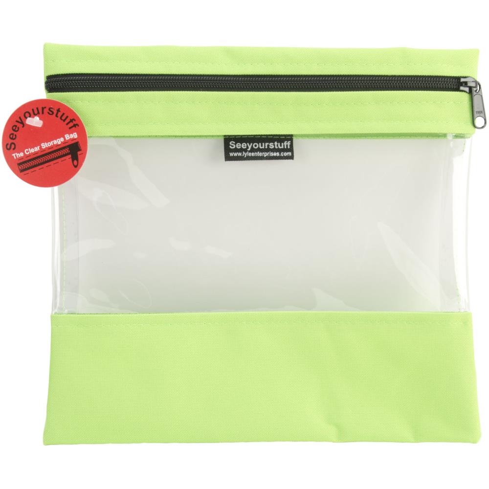 Seeyourstuff 10x11 - Clear Storage Bag - Lime