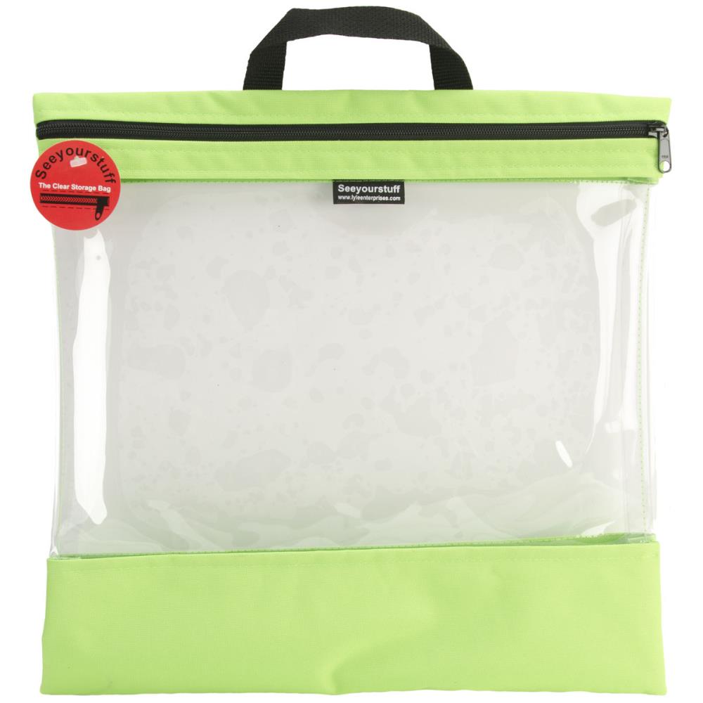 Seeyourstuff 16x16 - clear storage bag - Lime