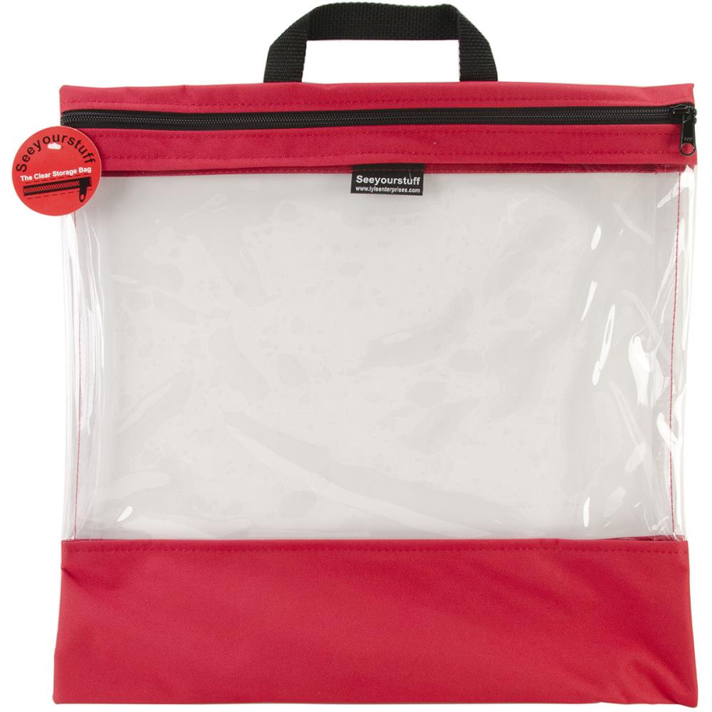 Seeyourstuff 16x16 - clear storage bag - Red