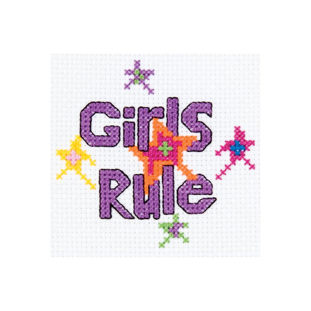 My 1st Stitch Girls Rule - Mini Kit