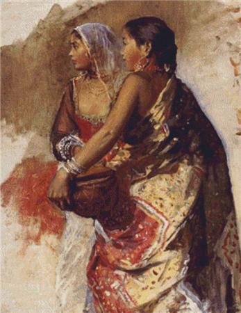 Sketch Two Nautch Girls  (Edwin Lord Weeks)
