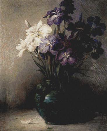 Japanese Iris - Six Varieties  (John Ferguson Weir)