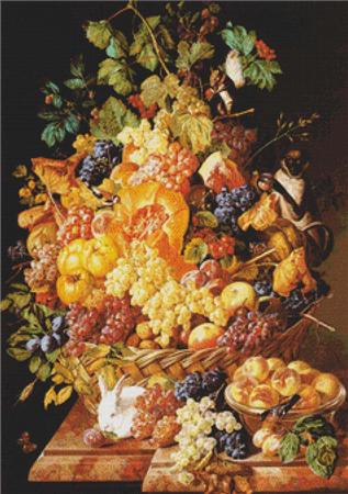 Basket of Fruit with Animals, A
