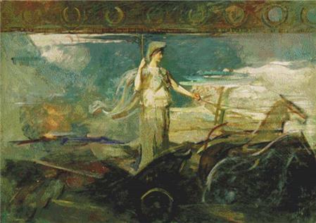 Minerva in a Chariot  (Abbott Handerson Thayer)