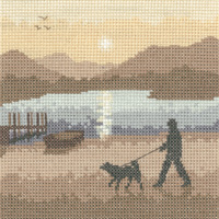 click here to view larger image of Sunset Stroll - Silhouettes (27ct) (counted cross stitch kit)