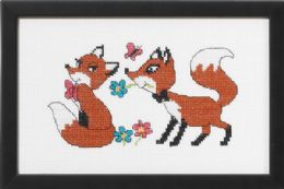 click here to view larger image of Foxes - Love (counted cross stitch kit)