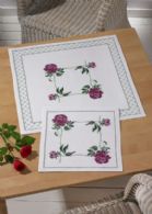click here to view larger image of Peony Table Topper (Lower) (counted cross stitch kit)