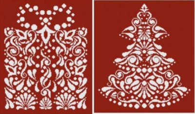 click here to view larger image of Christmas in White 1 (2 designs) (chart)