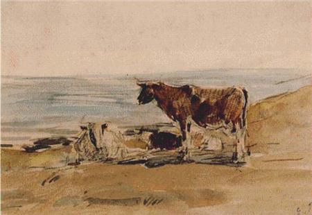Cows Near the Shore