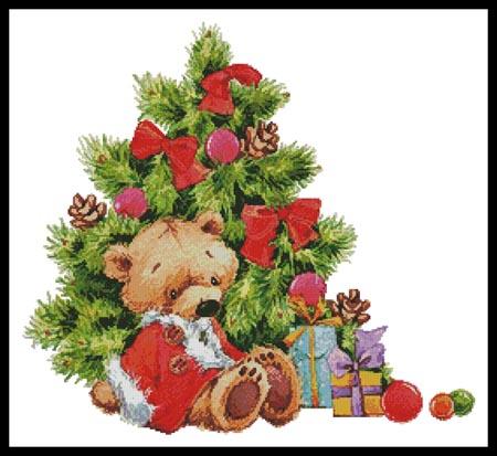 Teddy Under Christmas Tree  (Lena Faenkova)
