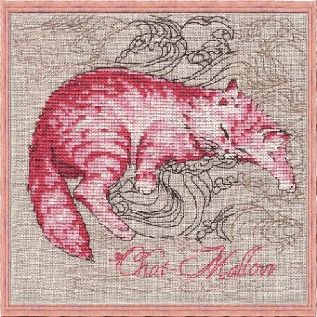 click here to view larger image of Chat-Mallow (Kit) (counted cross stitch kit)